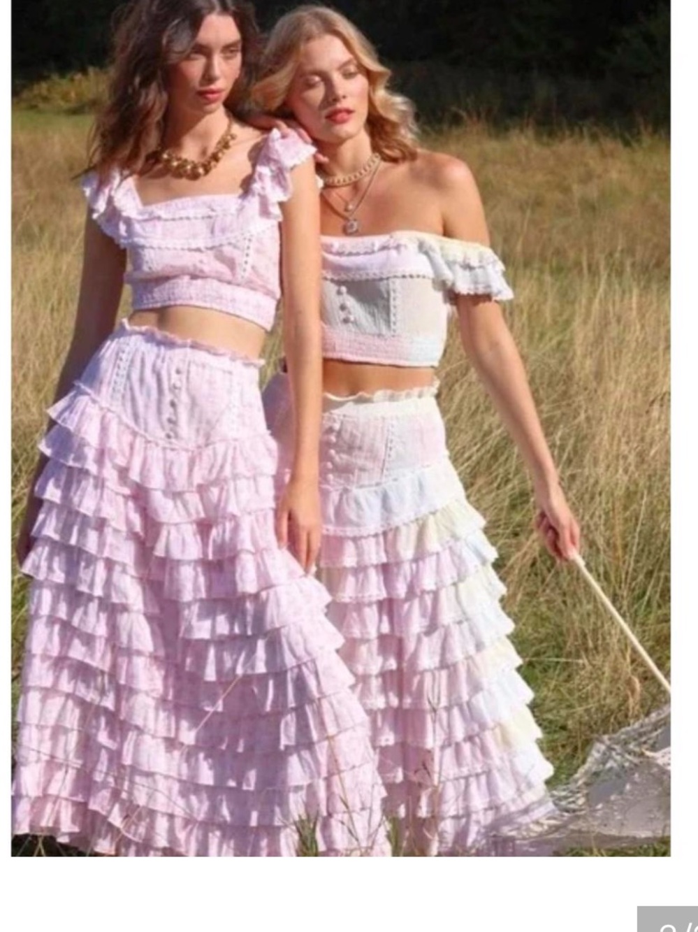 Nwt 
AMY JANE
LONDON anastasia rainbow cottage ruffle maxi summer $350 party